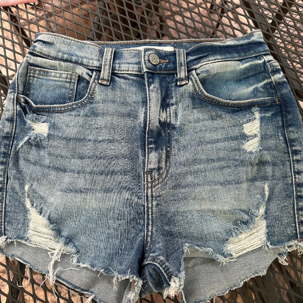 Willow & Root Distressed Denim Cut Off Shorts XS